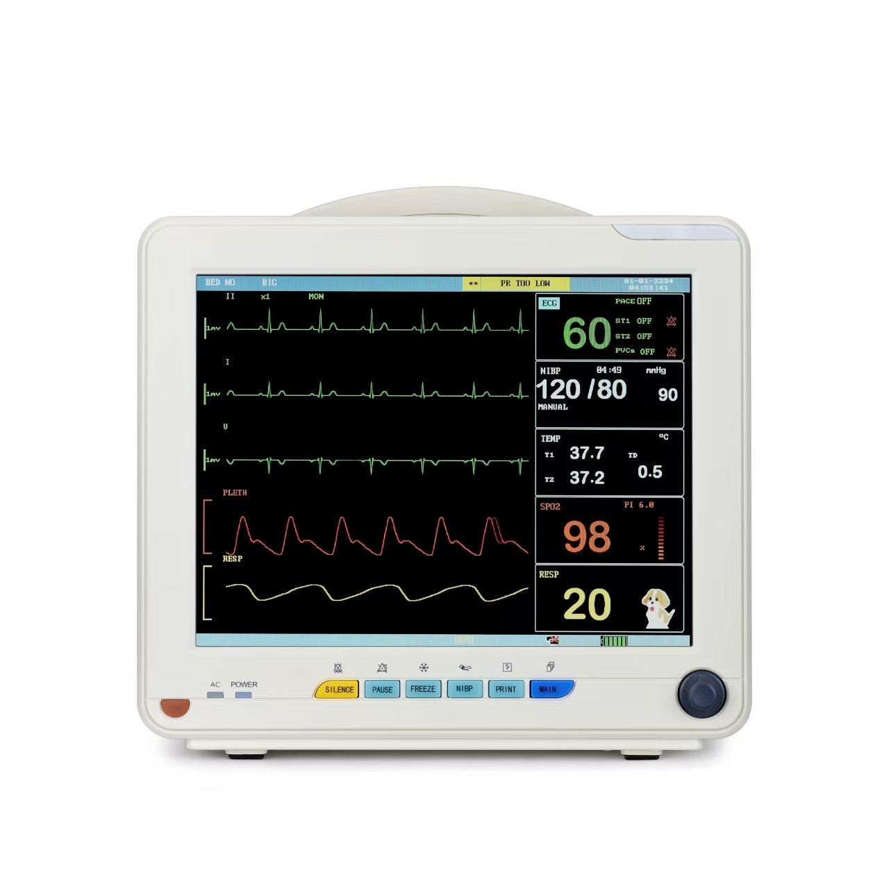 IWA-VM02 12.1 英寸兽用多参数监护仪