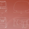 IDEN-CR01 dimensions diagram — 320 × 210 mm footprint with imaging plate slot detail