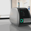 IDEN-CR01 dental CR image plate scanner — silver desktop unit in dental clinic environment