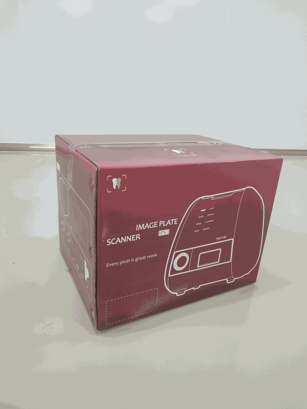 IDEN-CR01 shipping carton — IMAGE PLATE SCANNER red box