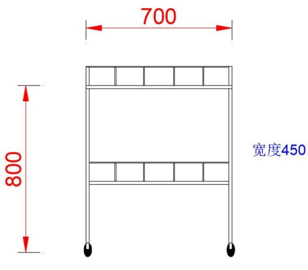 不锈钢宠物手术辅助车 F-05 (IWA-AT05) - detail view 4