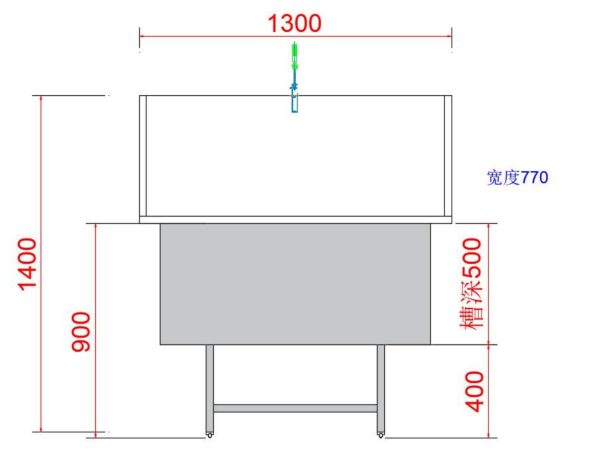 不锈钢无门洗浴水槽 (IWA-BW02) - detail view 1