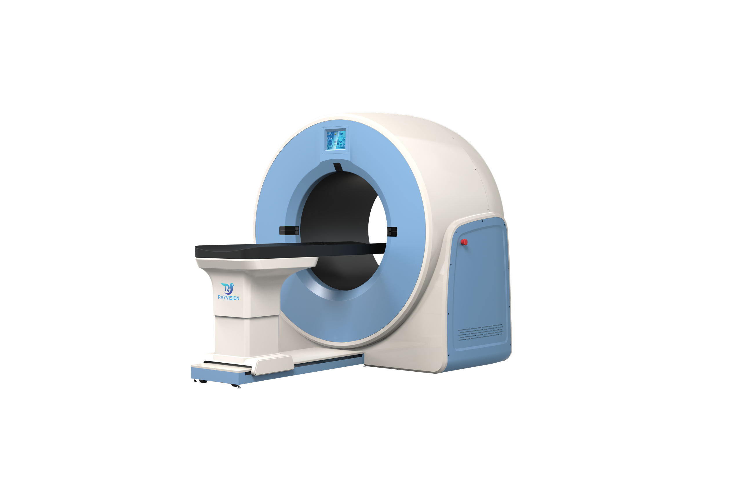 Rayvision Vetist 3 large-aperture veterinary cone-beam CT scanner — front 3/4 view
