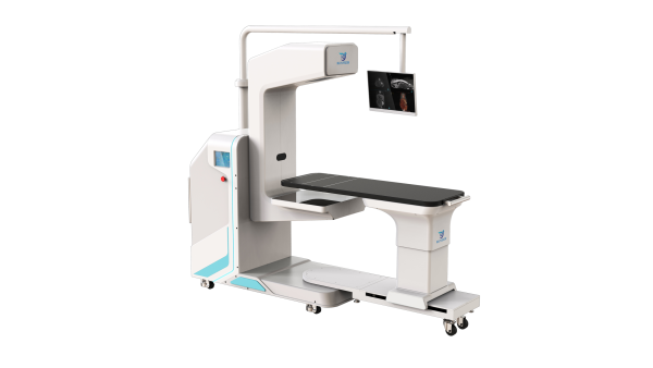 Rayvision Vetopia 50 Advance veterinary cone-beam CT scanner — front 3/4 view