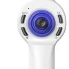 SA-Air wireless veterinary endoscope handle — front view with phone holder mount and joystick