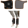 IWA-RLT20 — body pad top and underside view, plus leg pads worn by horse