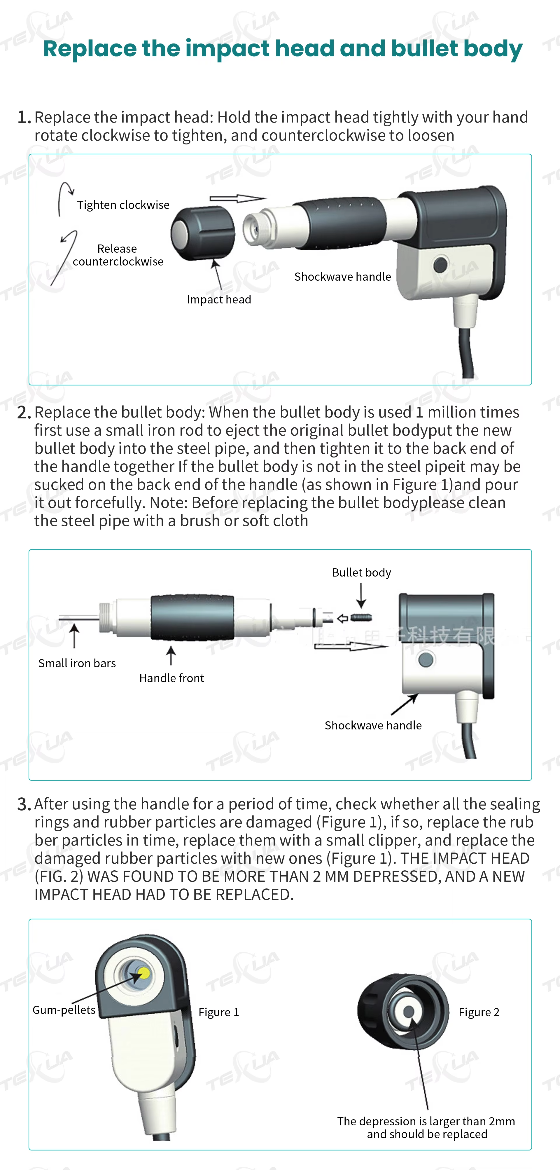 IWA-SWT20 高性能可移动兽用冲击波治疗站 — handle service