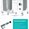 IWA-SWT20 cabinet structure — dual HEPA filters, dual-fan cooling, silent casters, pullable drawers, double-walled metal housing