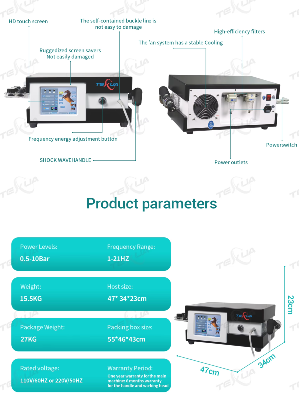 IWA-SWT30 product parameters — 0.5-10 Bar, 1-21 Hz, 15.5 kg, 47×34×23 cm desktop chassis, HD touchscreen + filter + cooling fan
