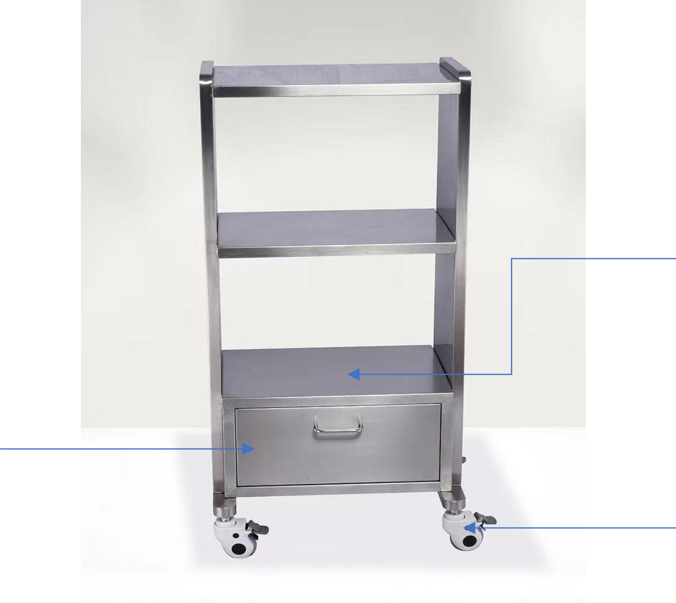 不锈钢多层设备推车 (IWA-TC02) - product photo