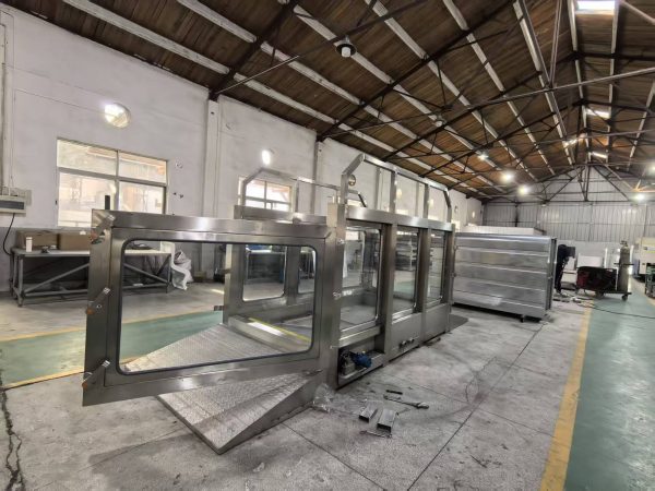 IWA-TM10 — production workshop with multiple stainless steel underwater treadmill frames