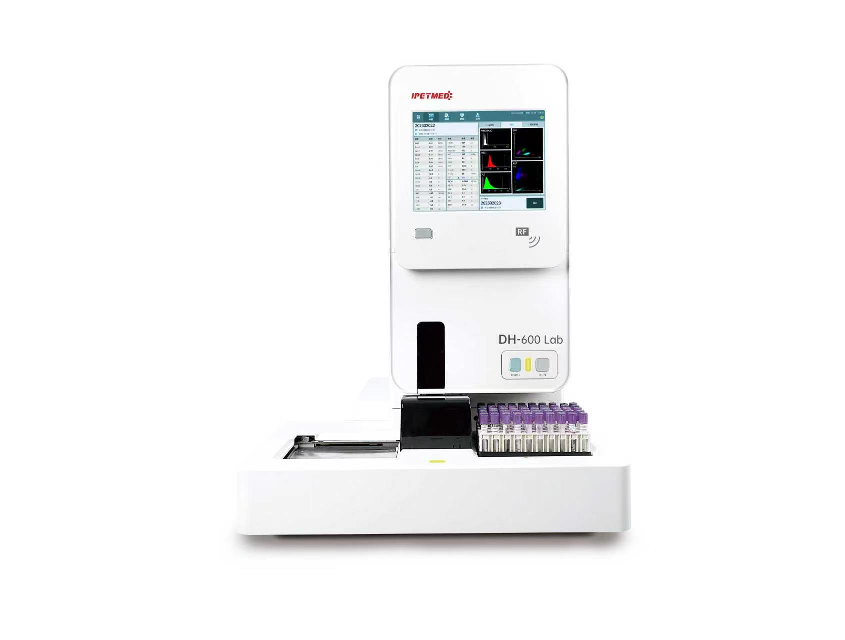 IWA-DH600LAB 12.1 英寸彩色触摸屏显示血常规结果、直方图与散点图