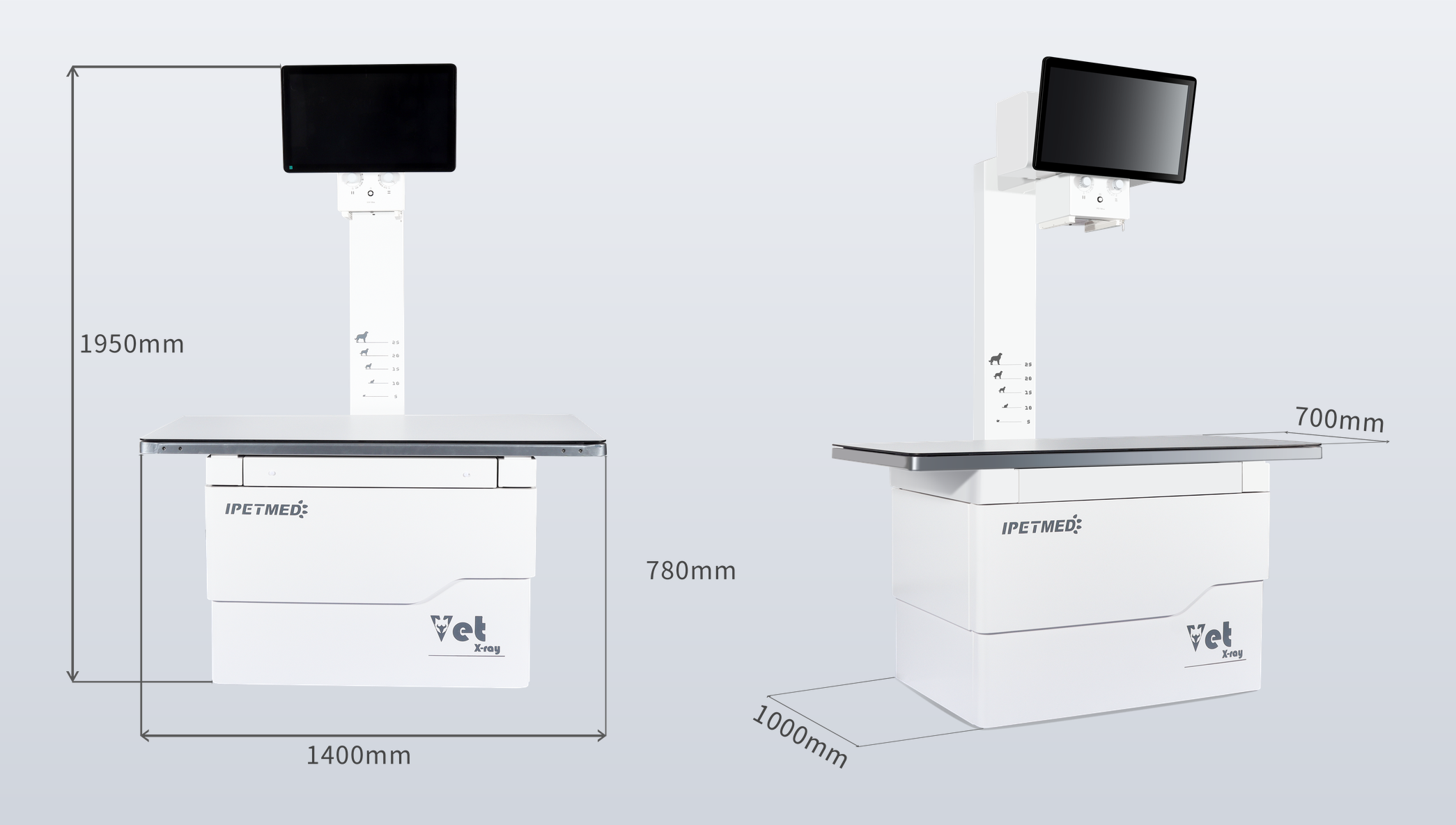 iPet-400 整机尺寸标注图